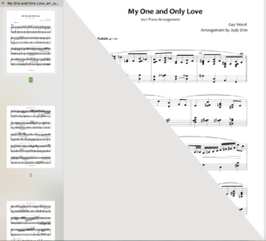 My One and Only Love Piano Arrangement