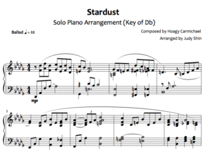 Stardust Piano Arrangement (Db) - Image 2