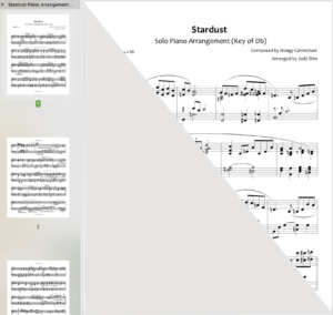 Stardust Piano Arrangement (Db)