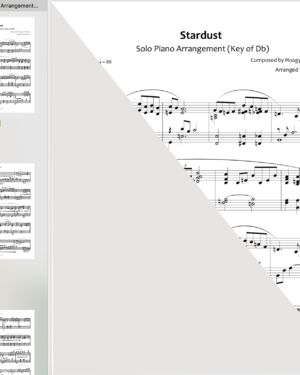Stardust Piano Arrangement (Db)