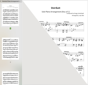 Stardust Piano Arrangement (C)