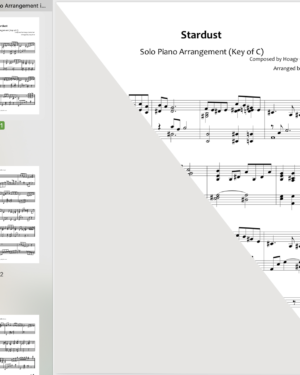 Stardust Piano Arrangement (C)
