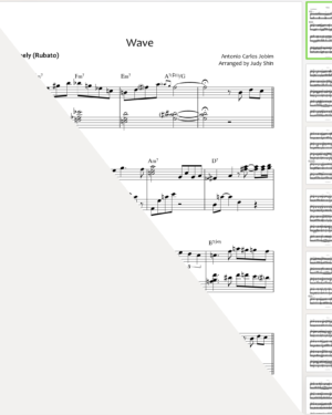 Wave (Jobim) Piano Arrangement