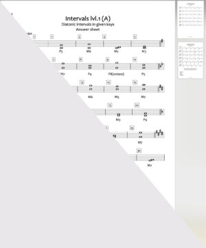 Intervals Lvl.1 Worksheet Package (A-F) 180 questions - 이미지 2