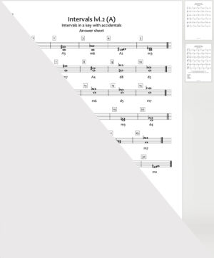 Intervals Lvl.2 Worksheet Package (A-F) 180 questions - 이미지 2