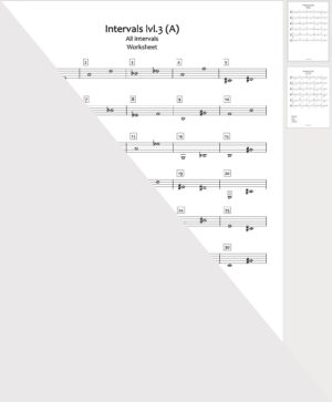 Intervals Lvl.3 Worksheet Package (Review)