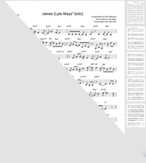 Lyle Mays' Solo on "James" (Pat Metheny)